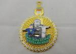 3D Die Casting KG Kolsche Karneval Medal with Antique Nickel and Gold Plating,