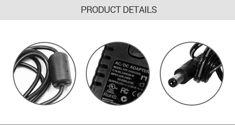 Led Panel Interchangeable Plug Power Adapter With Protection Function