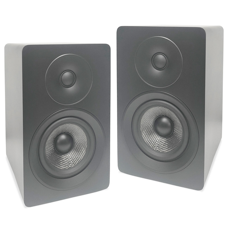 HiFi Passive Bookshelf Speakers 5.25 Inch Woofer 1 Inch Tweeter Solid Wood Cabinet Speakers