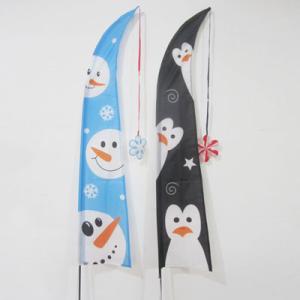 China Christmas Garden Flag Snowman and Penguin factory