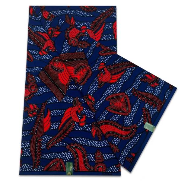 Fashion Nigerian DIY Dress Material African Cotton Polyester Wax Prints Fabric Real Waxed 6 Yards