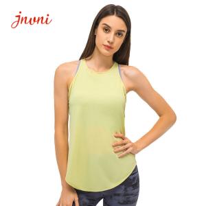 China 250gsm Mesh Fitness Loose Fit Activewear T Shirts Yoga Tank Top Hollow Back Vent factory