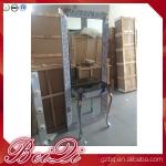 Stainless steel mirror salon furniture hairdresser wall mounted white modern