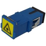 Simplex SC Shutter Optical Fiber Adapter , Fiber Optic Ends Without Flange