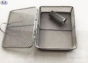 China Sterilization Stainless Steel Wire Mesh Baskets , Woven Rectangular Wire Mesh Basket on sale
