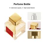 Ruby Glass Perfume Bottle Cosmetic Packaging 50ml With Gold Cap For Luxury