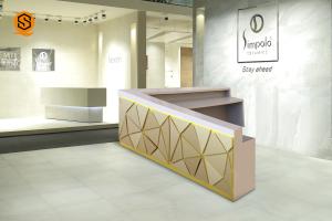 China Solid Surface L Shape Bar Counter Antipolution For Night Club factory