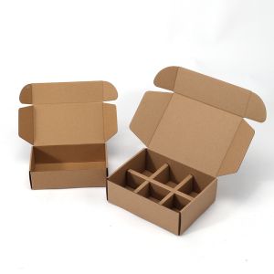 Corrugated Board Custom Reusable Kraft Flexography Shipping Box With Dividers