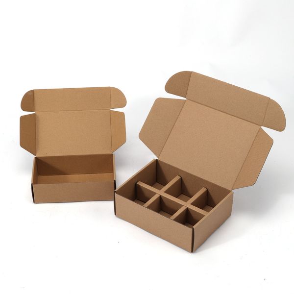 Corrugated Board Custom Reusable Kraft Flexography Shipping Box With Dividers