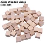Tree Pine 1.5cm Unfinished Wood Crafts Wooden Square Blocks