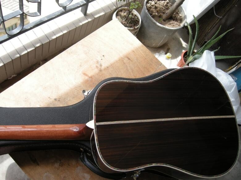 D Classic 45 Dreadnought acoustic guitar with natural Solid spruce TOP with Fishman EQ and hardcase logo