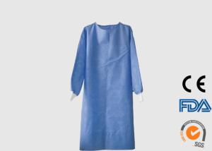 China CE Certificate Medical Isolation Gowns , Blue Disposable Aprons 120*140cm factory