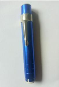 China Blue Color Glossy Finish Pen Styple Aluminum Alloy Chalk Holder factory