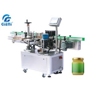 China Continuous Vertical Round Glass Bottle Labeling Machine High Precision factory