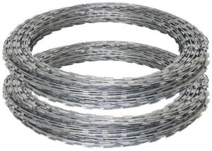 China BTO-22 450mm coil diameter galvanized concertina barbed wirecross razor factory