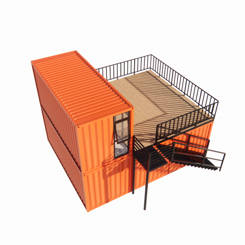 Prefab Shipping Container Pop Up Coffee Shop Restaurant Wall Options of 50/75/100mm Wave Sandwich Panel