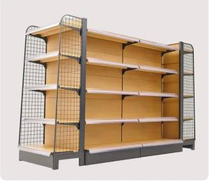 China Wooden Super Market Rack for Heavy Duty Gondola Supermarket Shelves factory