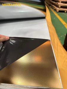 China 4*8ft stock Embossed Linen Stainless Steel Sheet Decoration Plate factory