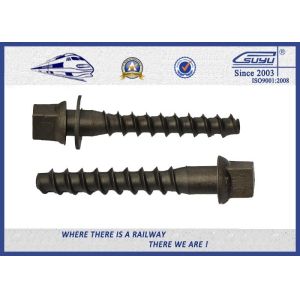 SS Thread Railway Sleeper Screws Zinc Plated / Railway Screw Spikes
