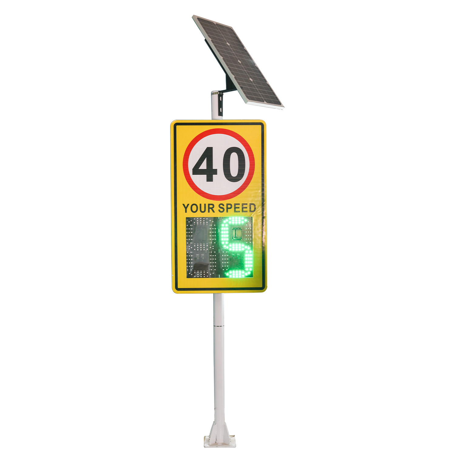 Vehicle Speed Traffic Limited Sign With 188 Digital Display Solar Sign