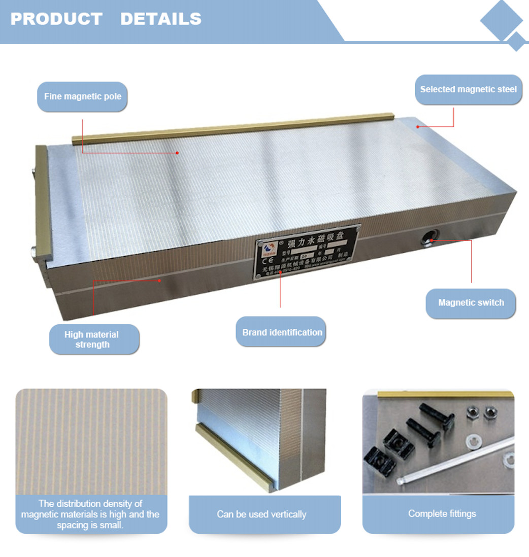 250*500mm 45mm Height Magnetic Grinding Table ISO