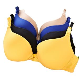 China Nylon Cotton 32a 38A Sexy Women Bras Plain Dyed Front Closure Bra Full Cup factory
