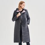 FODARLLOY 2022 Puffer Jacket Ladies Warm Hooded Cotton-Padded Clothes Slim Long