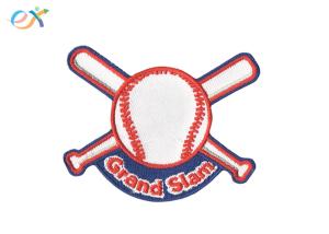 China Professional Embroidered Baseball Patches Iron On Backing For Sportswear factory