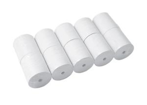 China 60gsm 13mmx18mm Plastic Core OEM Thermal Till Rolls factory