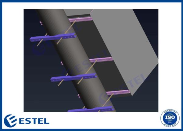 Double Wall 9U ISO9001 Outdoor Pole Mount Enclosure