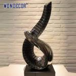 Small metal art decoration abstract hollow geometric shape stainless steel