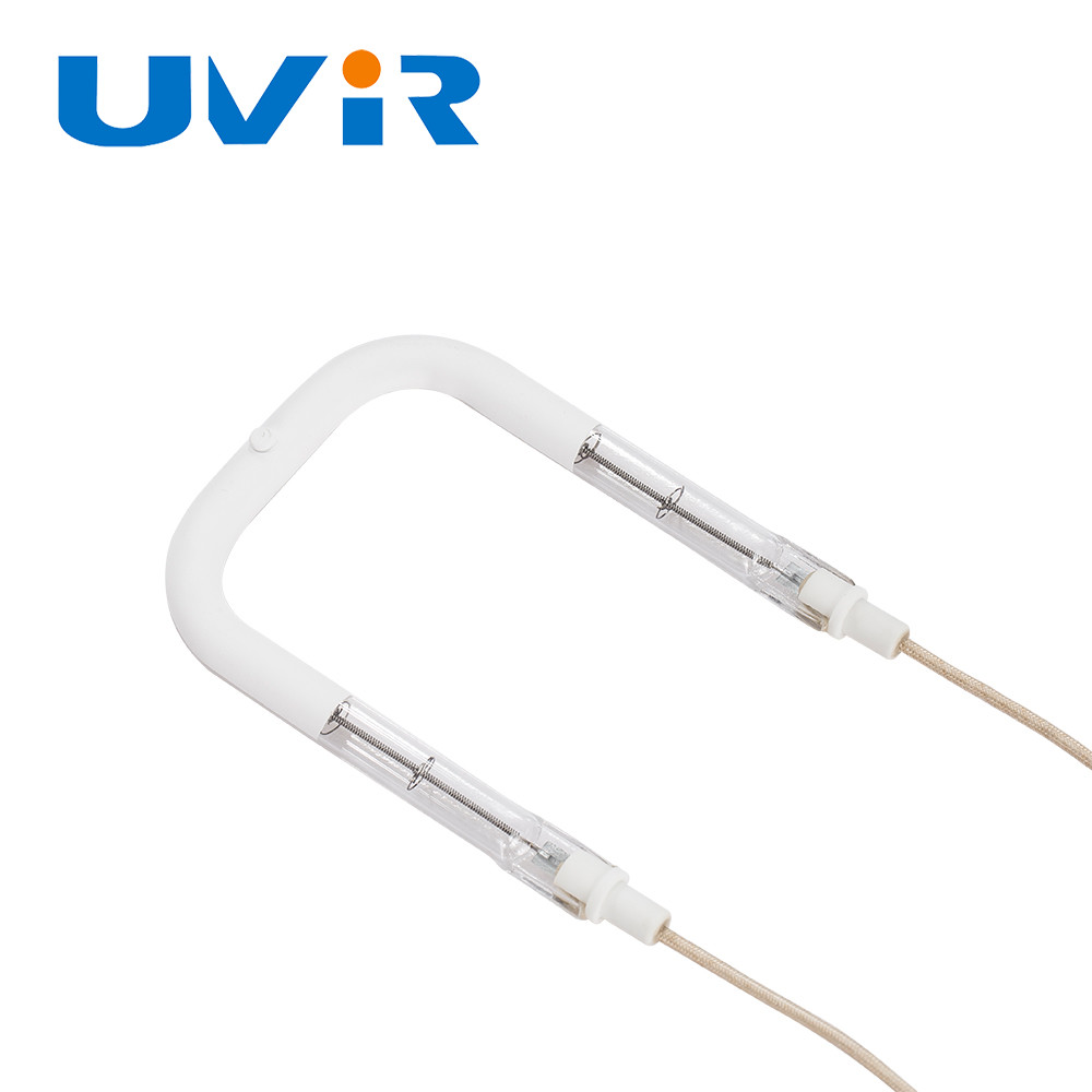 Semi Coated White Halogen Infrared Heating lamp tube U Shaped