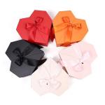 Flower Gift Paper Box Custom Logo Colorful Magnetic Double Open Heart-shaped