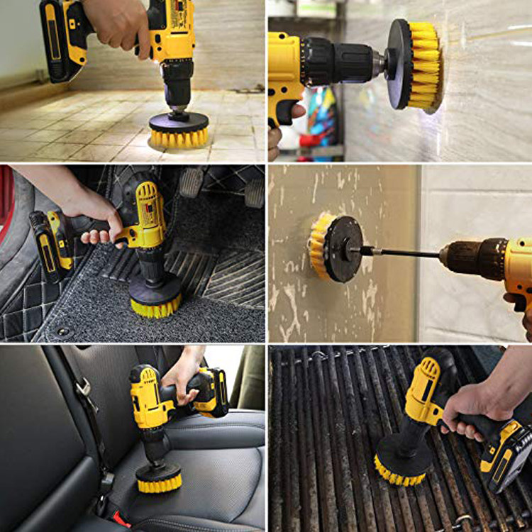 6 Pieces Household Drill Brush Set For Car Home Cleaning