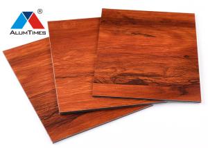 China Fire Retardant Aluminium Composite Panel , Wooden Finish Aluminium Sandwich Panel factory