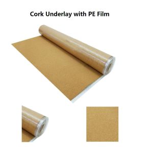 New Style Corkment Underlay with PE Film, 200-300kg/m3 Density, Good Damp & Sound Proof