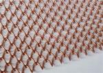 Aluminium Alloy Wire Mesh Coil Drapery Copper Color Used As Space Divider