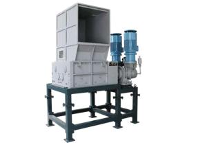 China HDPE LDPE Blue Drum 2000kg h Four Shaft Shredder factory