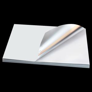 China High Glossy Sliver Self Adhesive Sticker Paper 130gsm A4 Waterproof factory