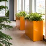 Wholesale Fiberglass Resin Flower Planters Modern Style FRP Plant Pots For Decor