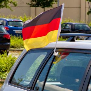 China 30X45cm Outdoor Country Flags , Polyester Hanging Solid Color Car Flags factory