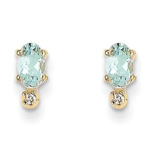 China Ladies Earring Earring 14K Gold Plated Oval Cut Topaz CZ Ladies Natural Gemstone Stud Earrings factory