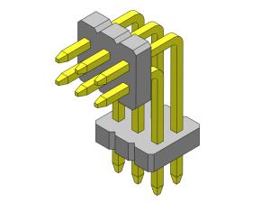 China 1.27mm Female Pin Header Connector Dual Row 2*2PIN To 2*50PIN SQ0.40mm on sale