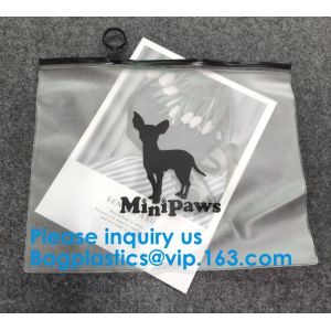 China Frosted k Bag EVA PVC Hanger Bag For Clothes Frost Drawstring Bag,Printed LDPE k Bags Slider Zip Lock Plasti on sale