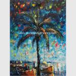 Hand Painted Palette Knife Oil Painting Seascape Gulf of Mexico Wall Art