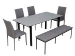 1650*850mm Knock-Down Solid Top Dining Table With Ceramic Top Dt-996-165 Grey