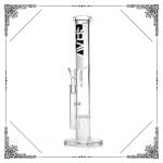 Grav Straigth Tube Glass Water pipes With Honeycomb Perc Bongs Ingot Ice Catcher