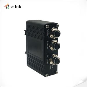 China 10/100/1000Base-T M12 Connector gigabit PoE Injector 30W 1 Port factory