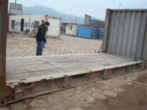 China Shipping Flat Rack Used Steel Storage Containers 20GP 6.06m Length factory