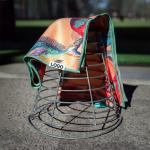 Printed Microfiber Waffle Golf Towel For Outdoor Activities 350 - 430gsm